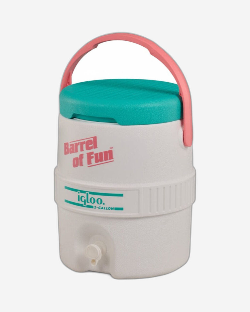 00032386-Igloo-Retro Barrel of Fun 2 Gallon Water Jug - White