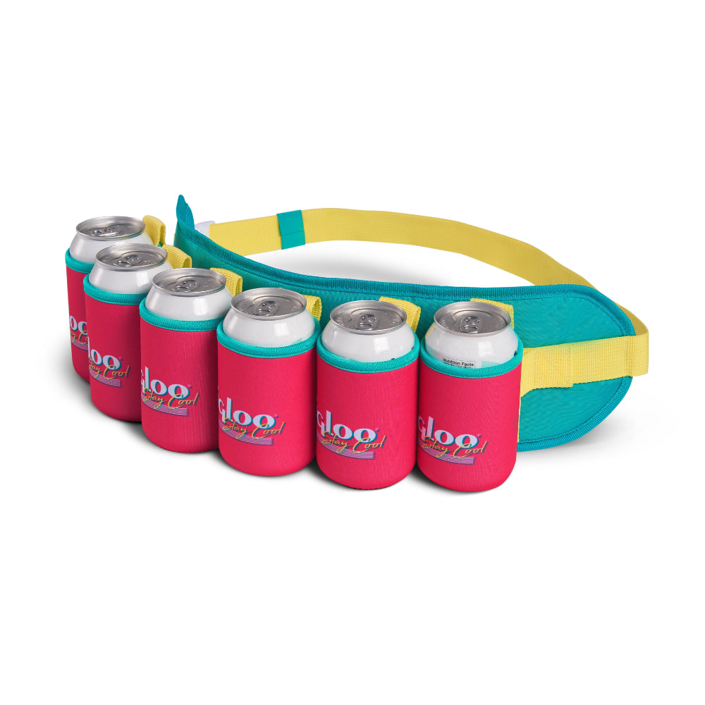 Igloo-Retro Beerdolier Cooler  - Dark Jade /Bold Magenta /Livewire Yellow