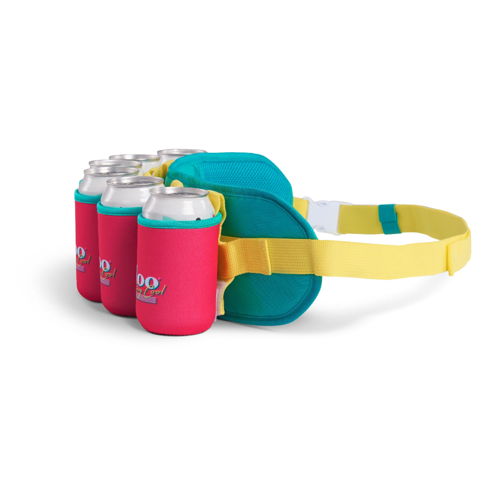 Igloo-Retro Beerdolier Cooler  - Dark Jade /Bold Magenta /Livewire Yellow
