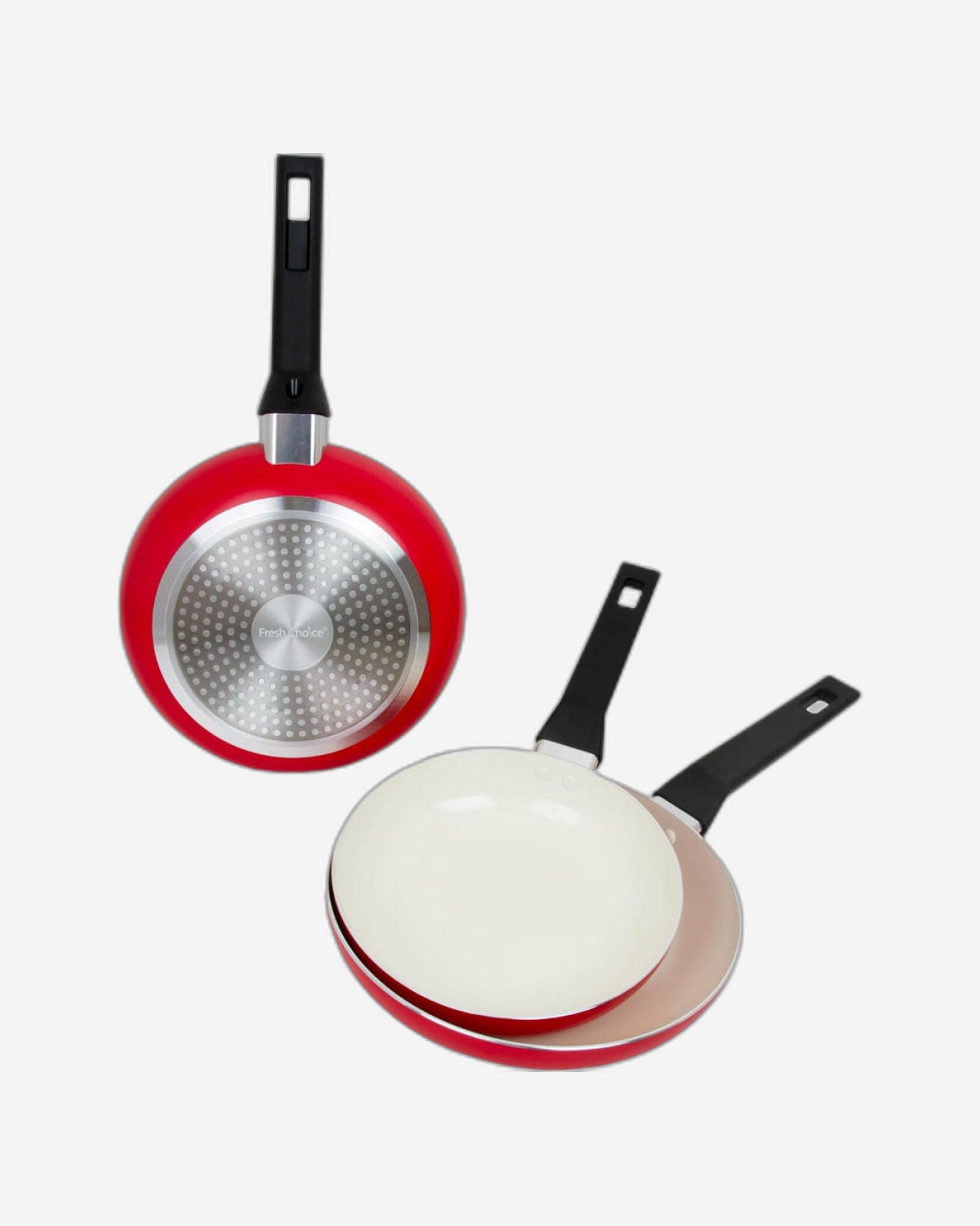 Fresh Choice - CARMINE 3pc PFAS FREE Pressed Aluminum Frypan Set