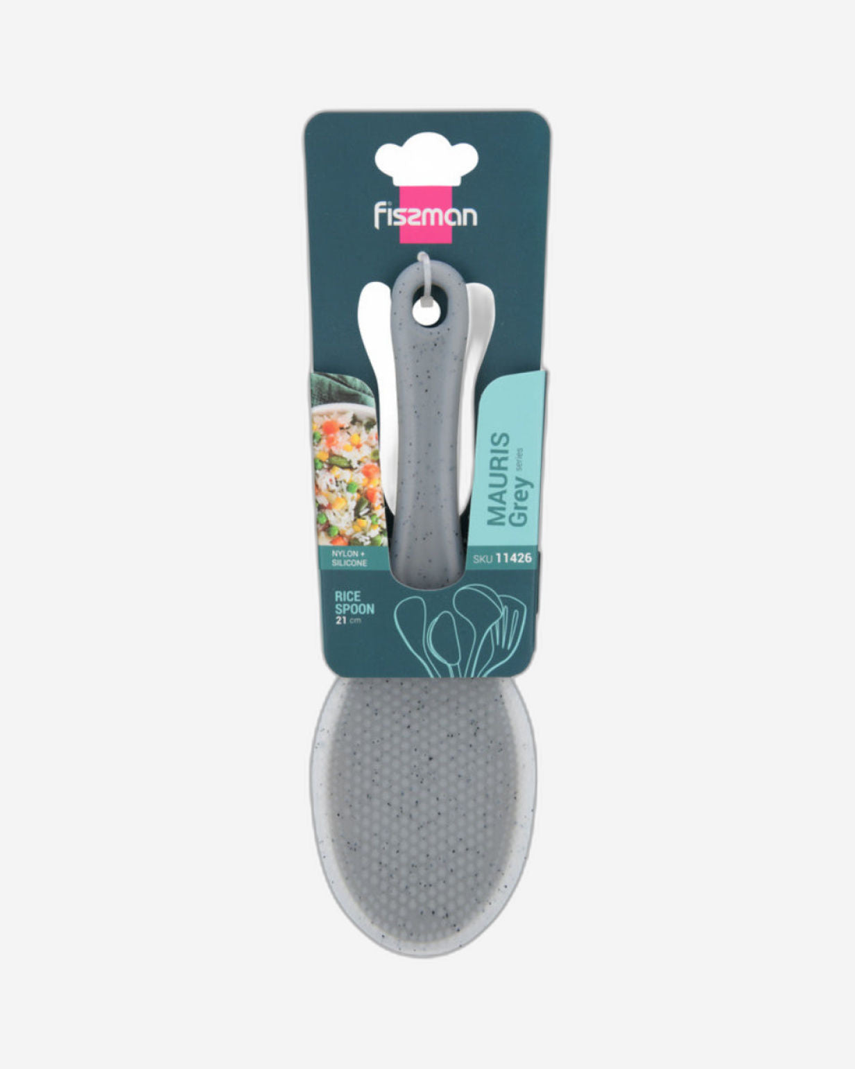 Fissman Rice Spoon Mauris Grey 21cm (Nylon + Silicone)