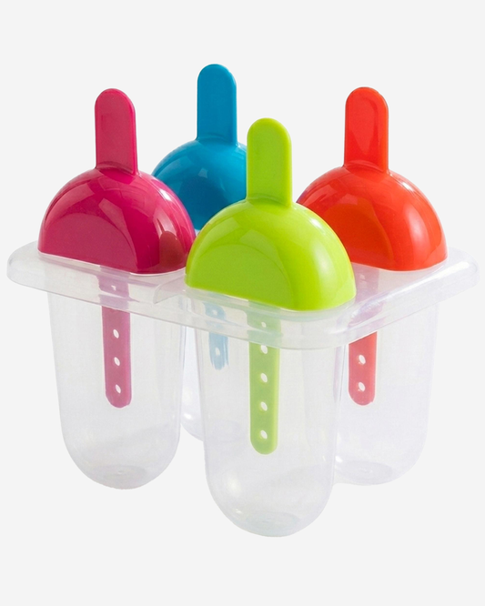 Plastic Forte Ice Pop Maker 4 pcs Assorted Colors