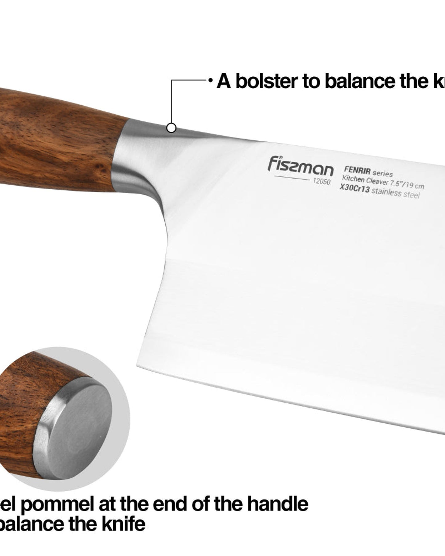 Fissman Cleaver Knife Fenrir 7.5Inch