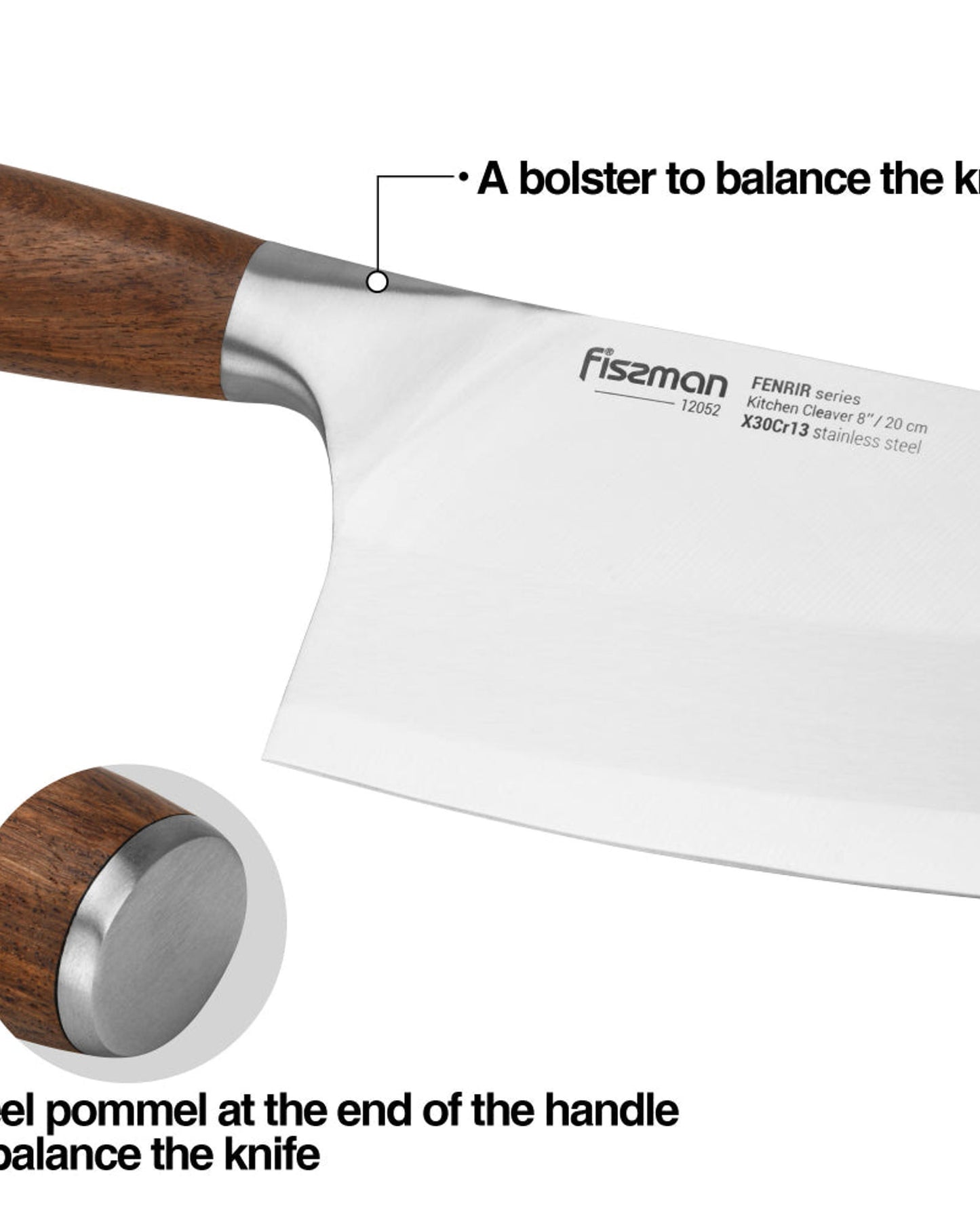 Fissman Cleaver Knife Fenrir 8Inch