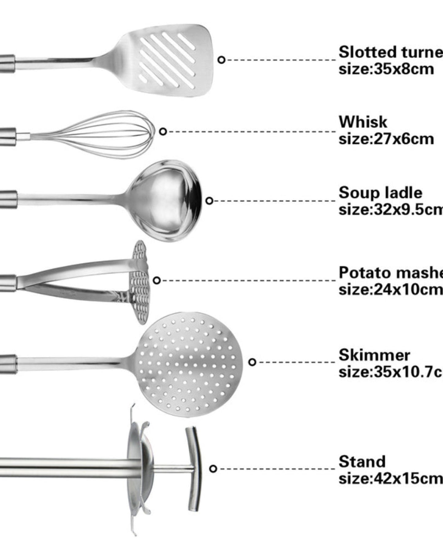 Fissman Utensil Tools 6Pc Silver