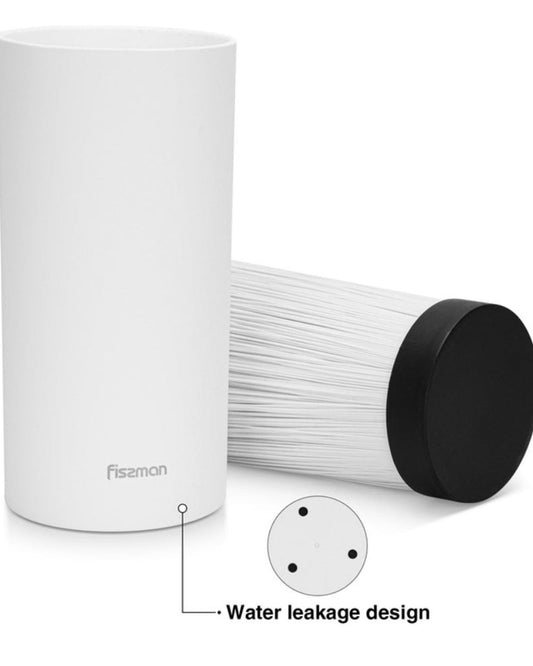 Fissman Kitchen Knife Organizer 11x22cm Round Shaped White (Plastic)