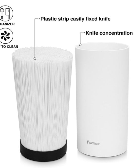 Fissman Kitchen Knife Organizer 11x22cm Round Shaped White (Plastic)