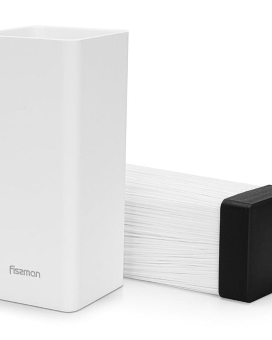 Fissman Kitchen Knife Organizer 10x10x22cm Square Shaped White (Plastic)