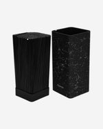 Fissman Kitchen Knife Organizer 10x10x22cm, Square Shaped, Black Marble (Plastic)