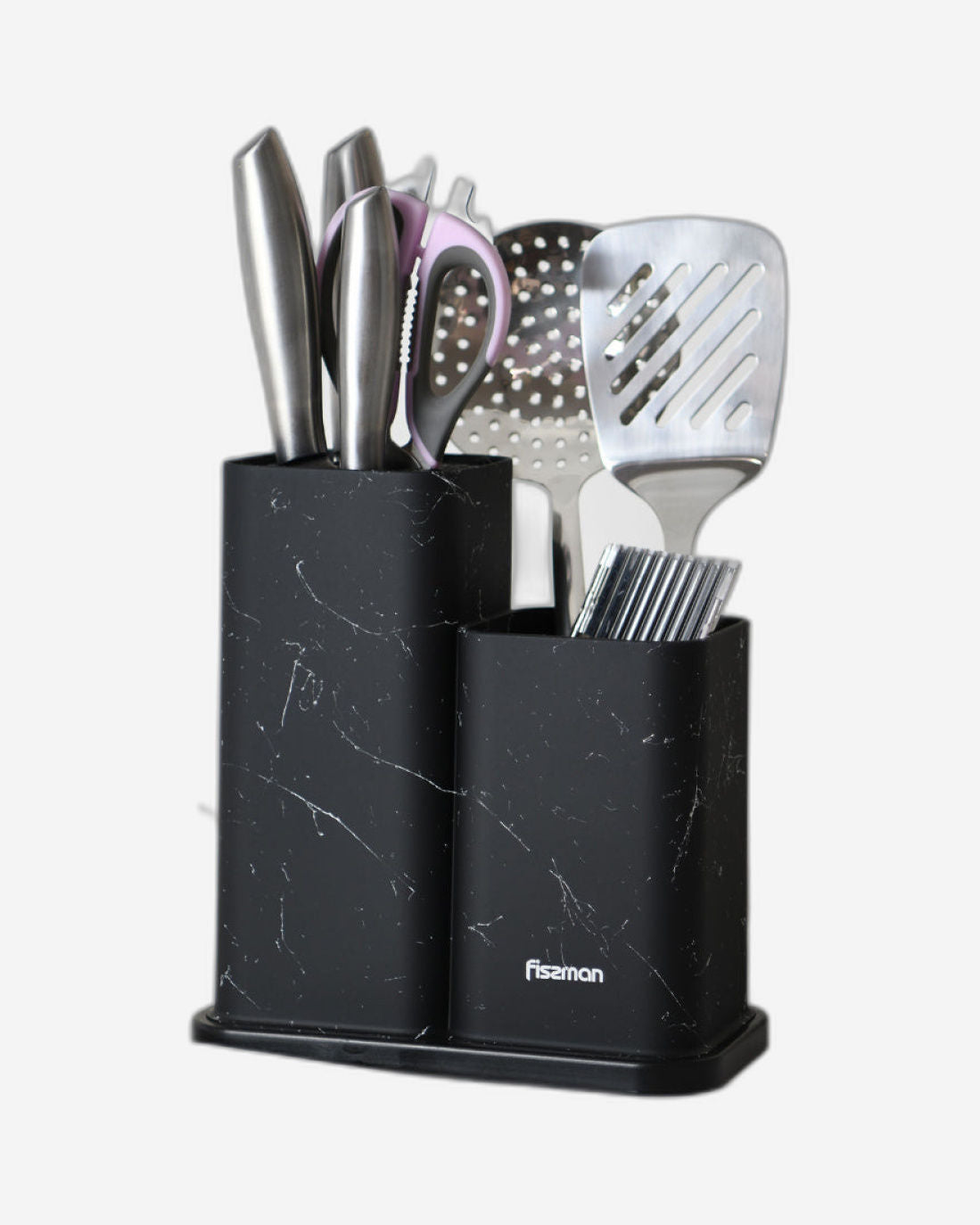 Fissman Knife & Utensil Organizer Black Marble 23cm