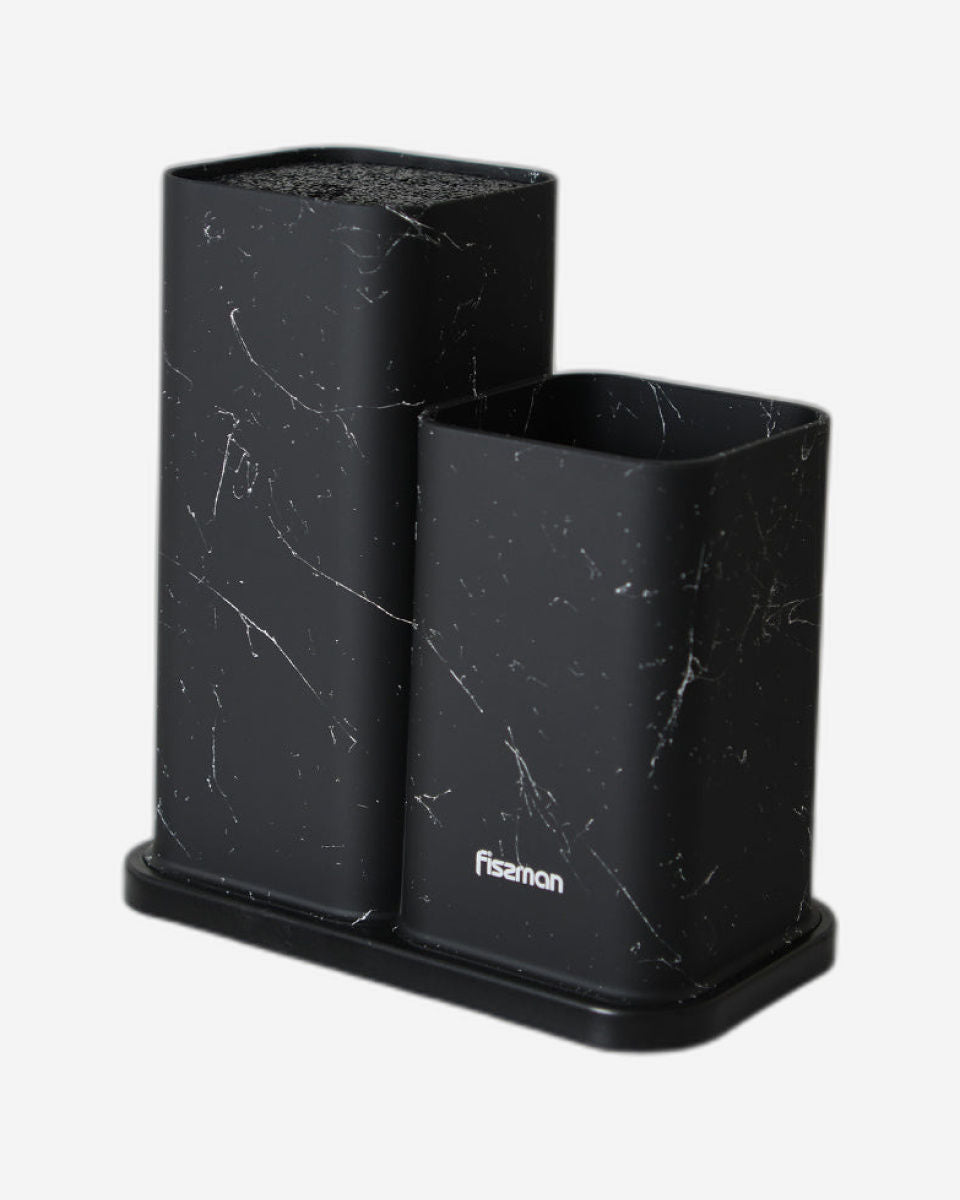 Fissman Knife & Utensil Organizer Black Marble 23cm