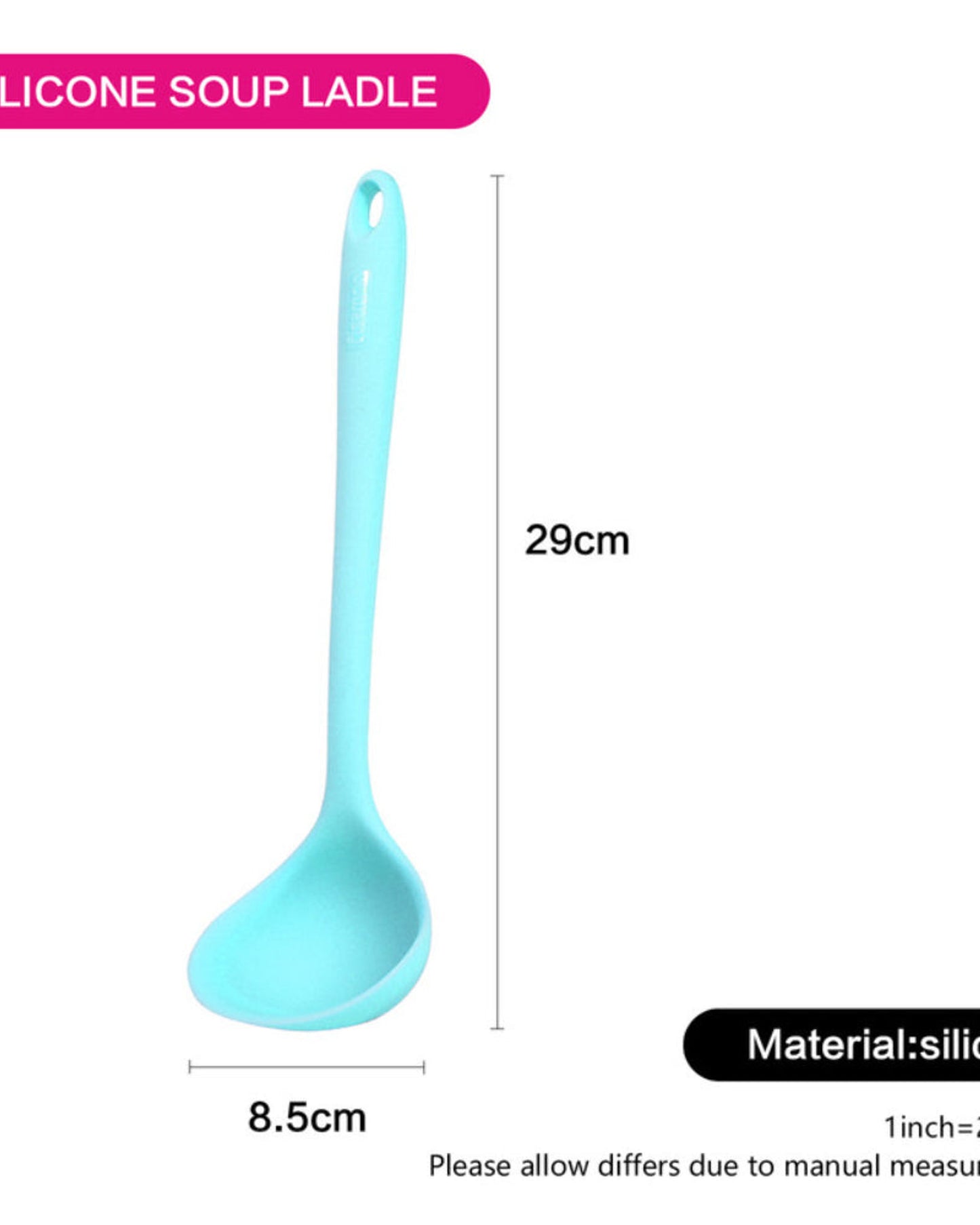 Fissman Soup Ladle Iris Series Silicone 29cm Mint Green