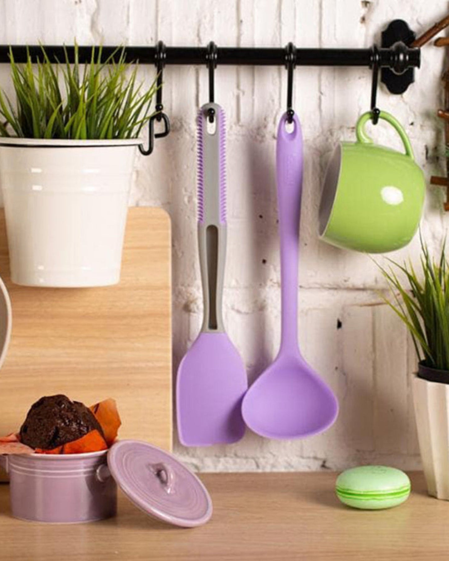 Fissman Soup Ladle Iris Series Silicone 29cm Purple
