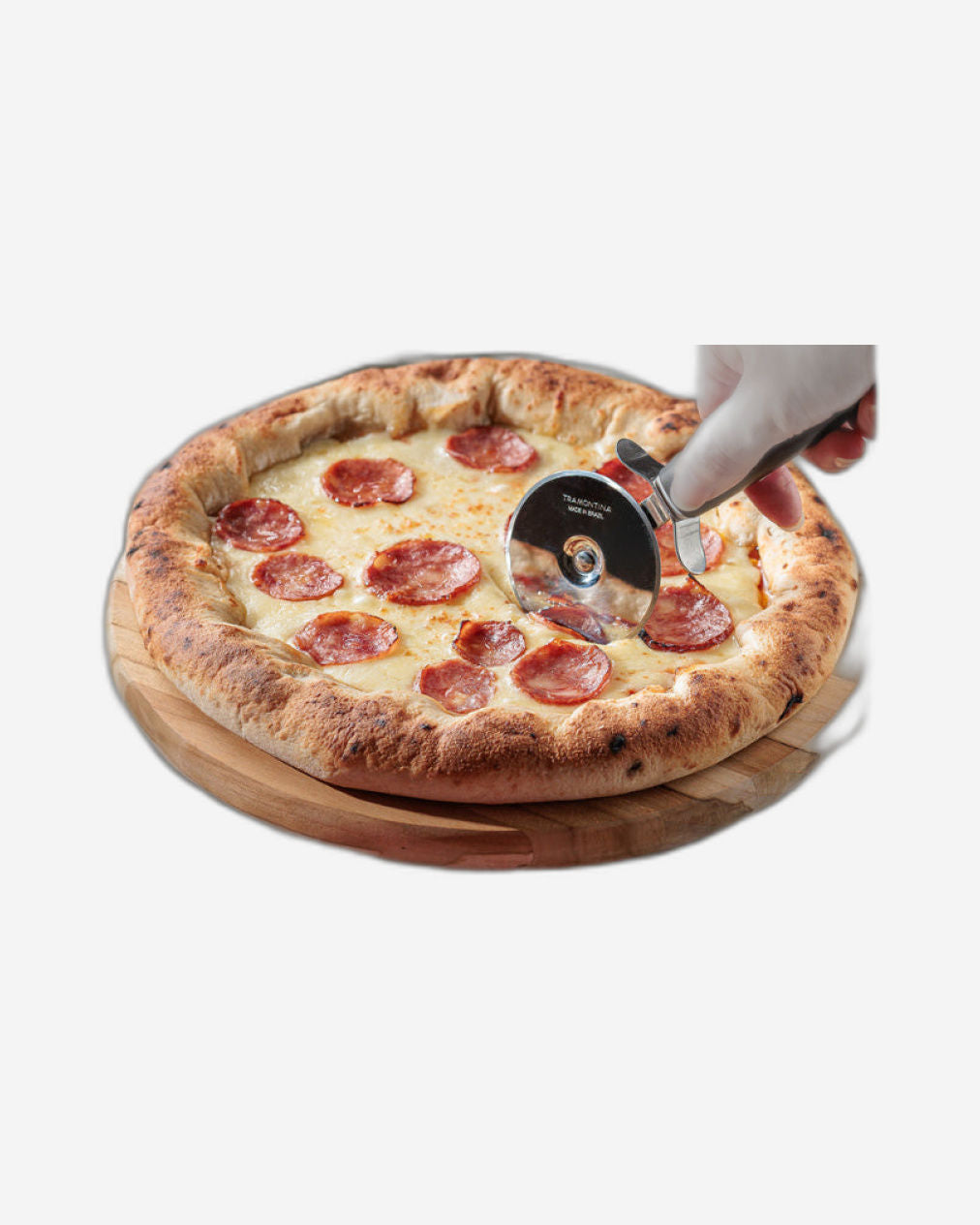 Tramontina Since 1911 Made In Brazil Fsc Tramontina Round Board In Teak Wood With Handle 40X30 Cm