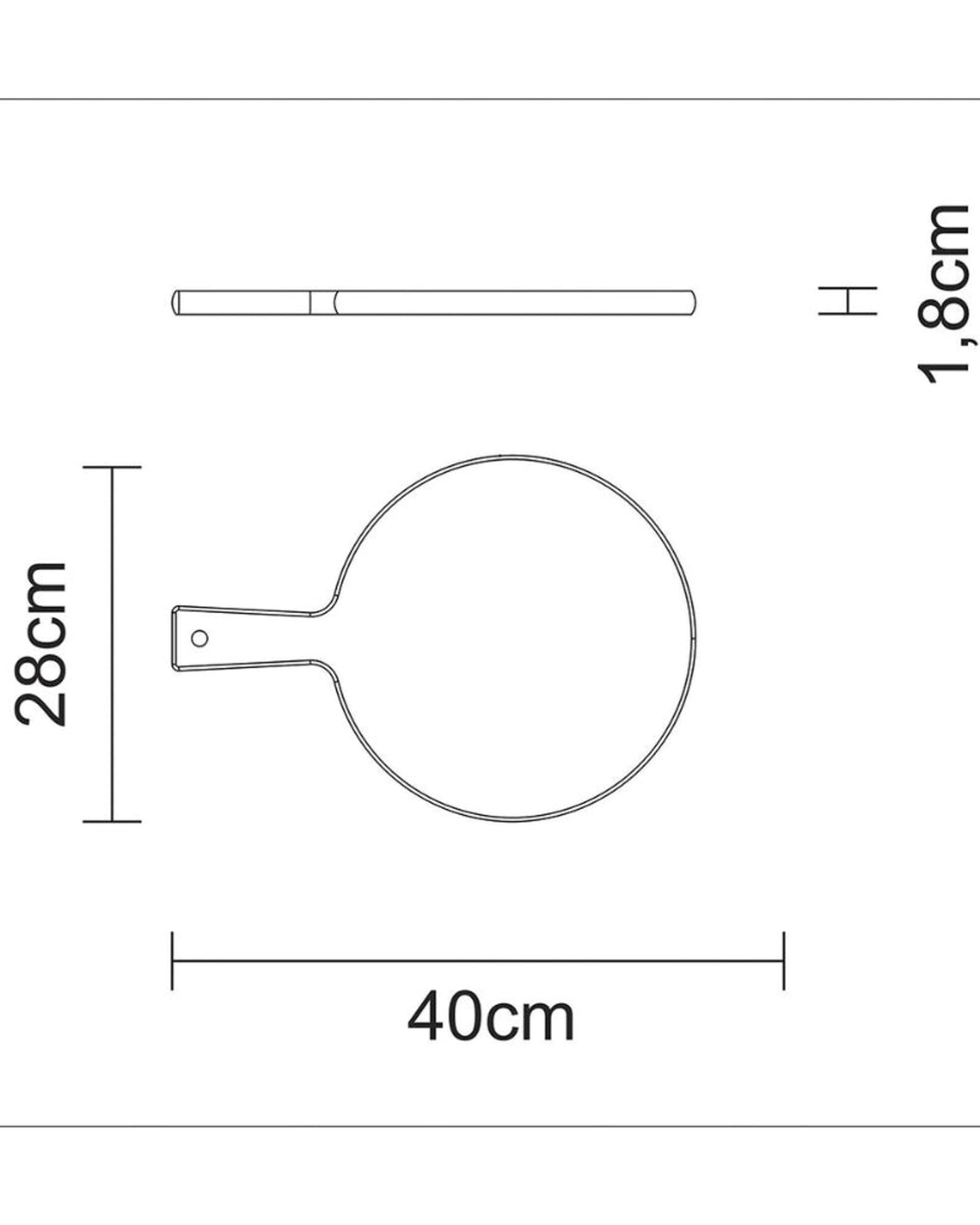 Tramontina Since 1911 Made In Brazil Fsc Tramontina Round Board In Teak Wood With Handle 40X30 Cm