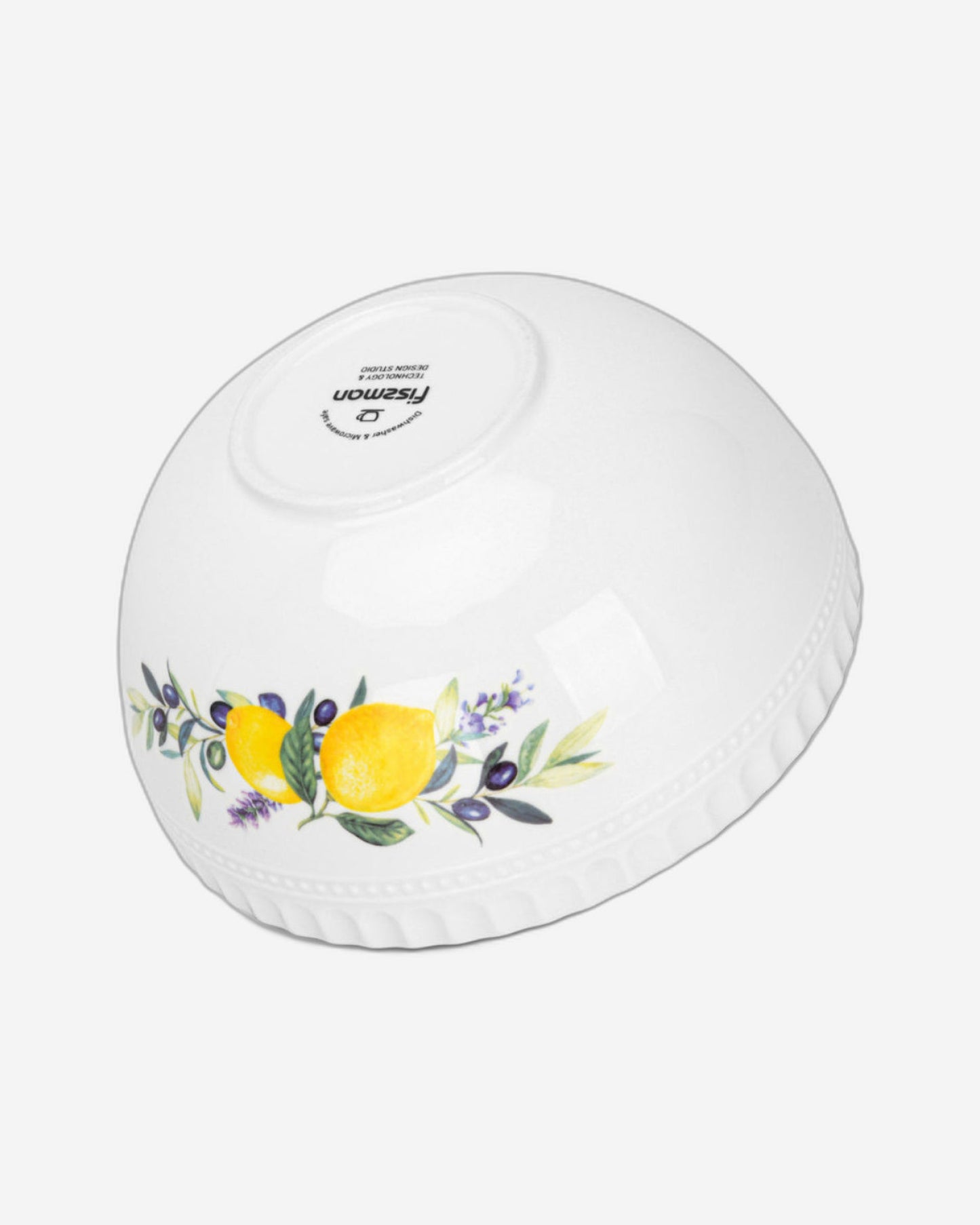 Fissman Bowl Lemon Provence Porcelain 2Pc 16cm