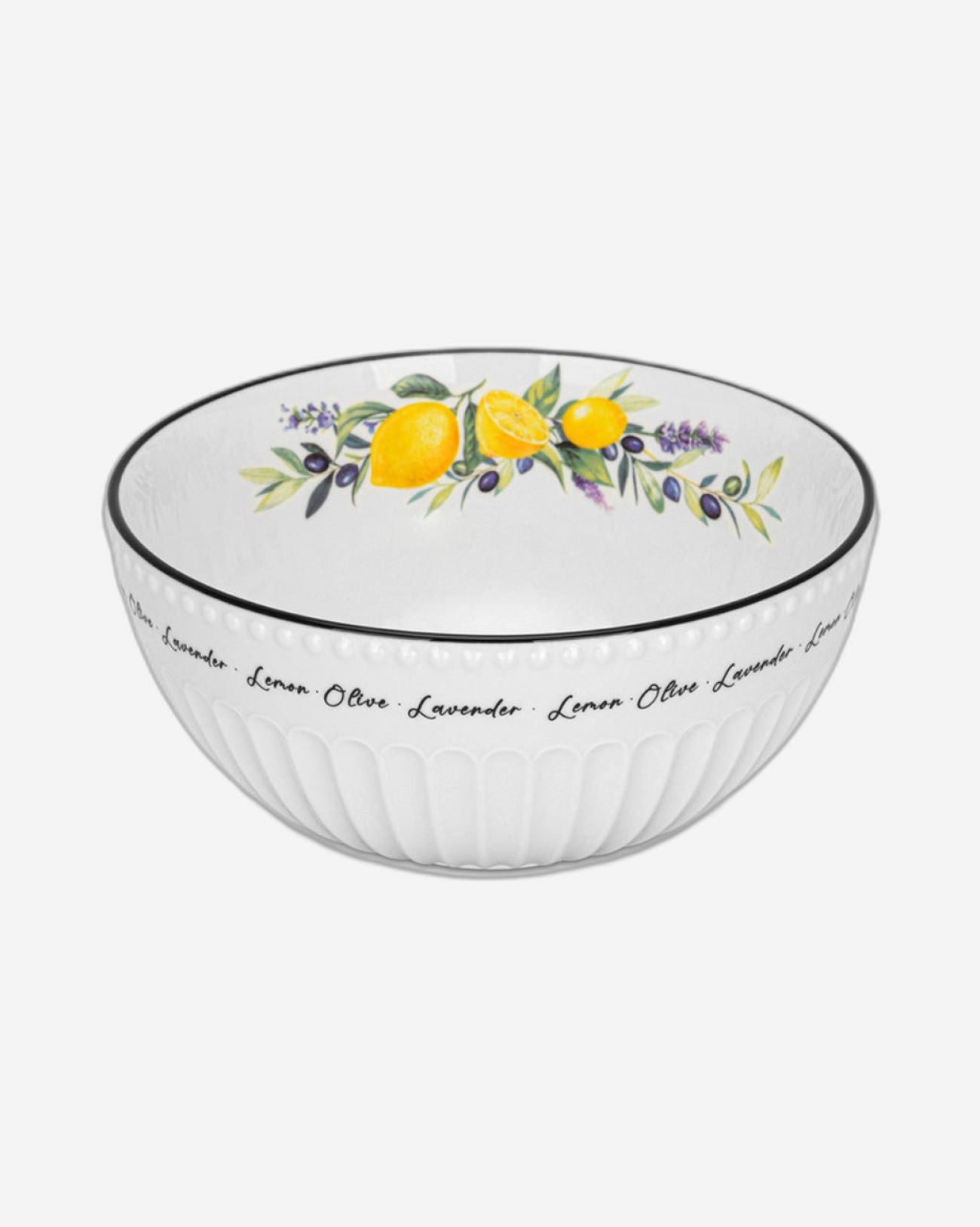 Fissman Salad Bowl Lemon Provence Porcelain 20cm