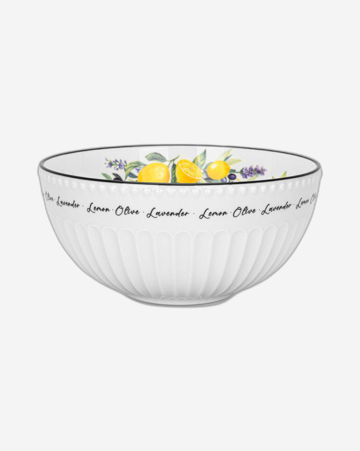 Fissman Salad Bowl Lemon Provence Porcelain 20cm