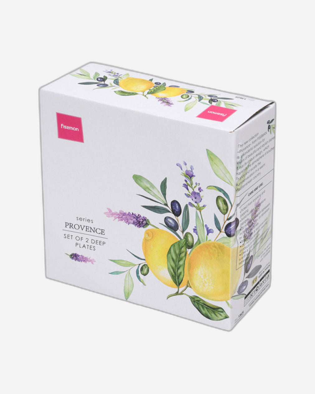 Fissman 2-Piece Deep Plates Lemon Provence Series 18cm Porcelain