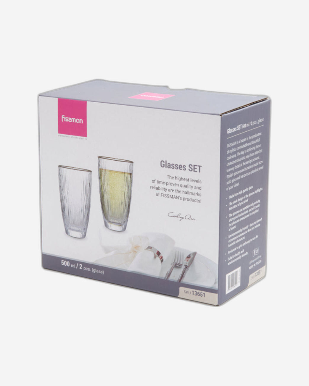 Fissman Glasses 2Pc 500ml