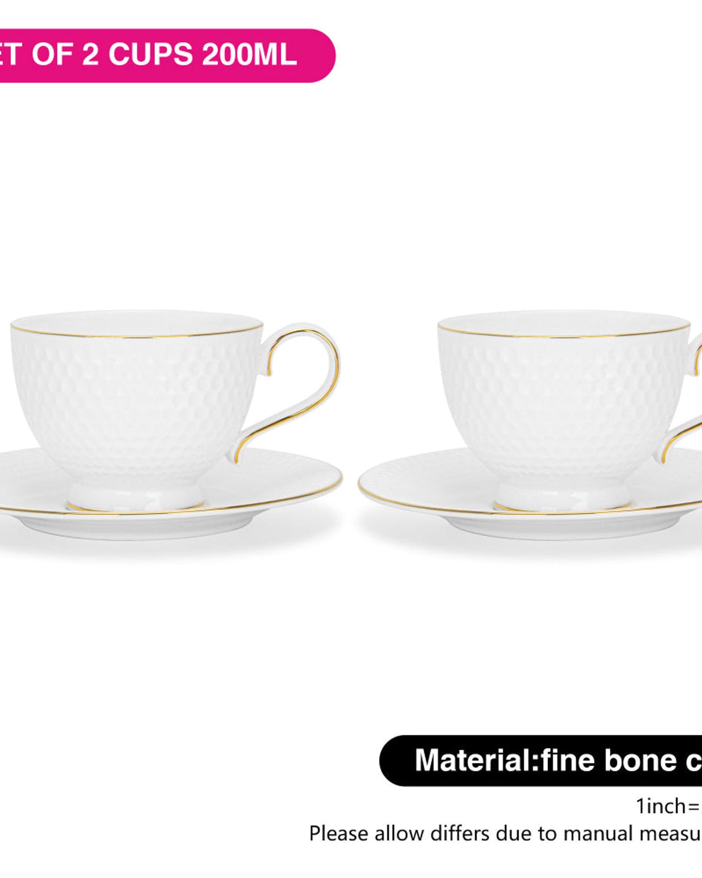 Fissman Cup & Saucer Noemi 2Pc 200ml