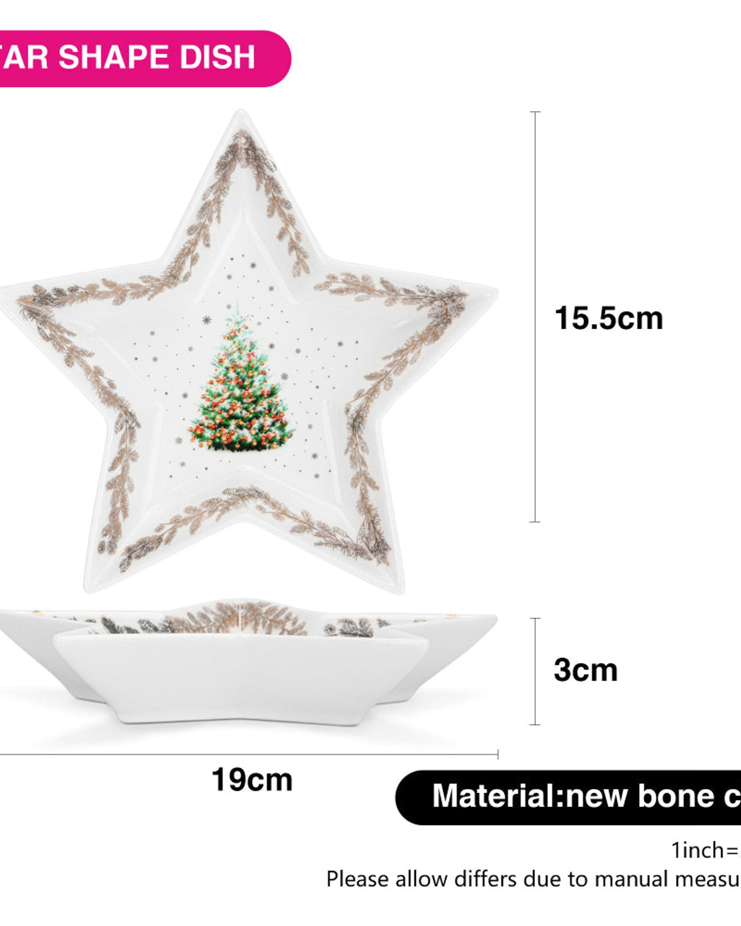 Fissman Dish Christmas Star Shape 19cm