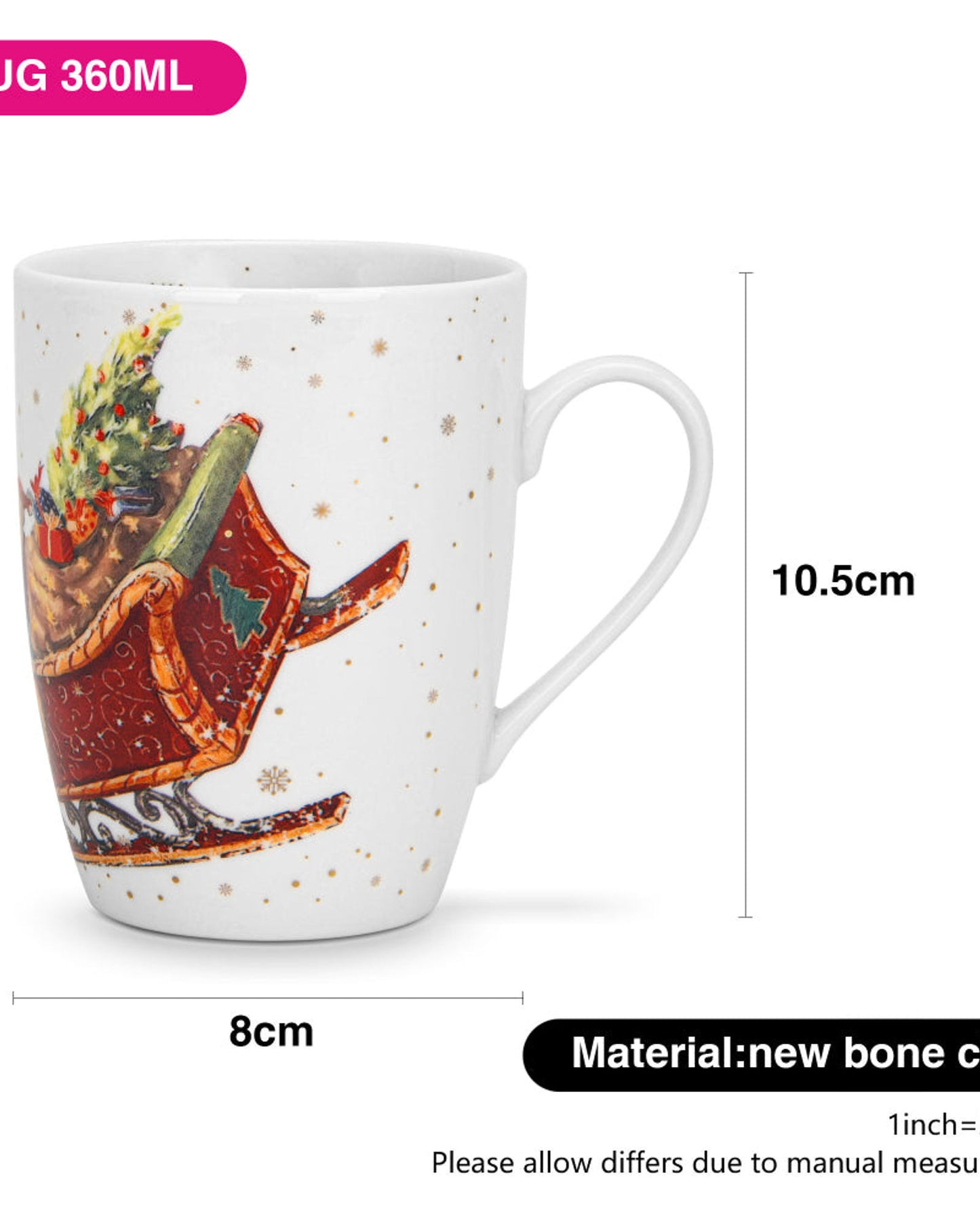 Fissman Mugs Christmas 2Pc 360ml