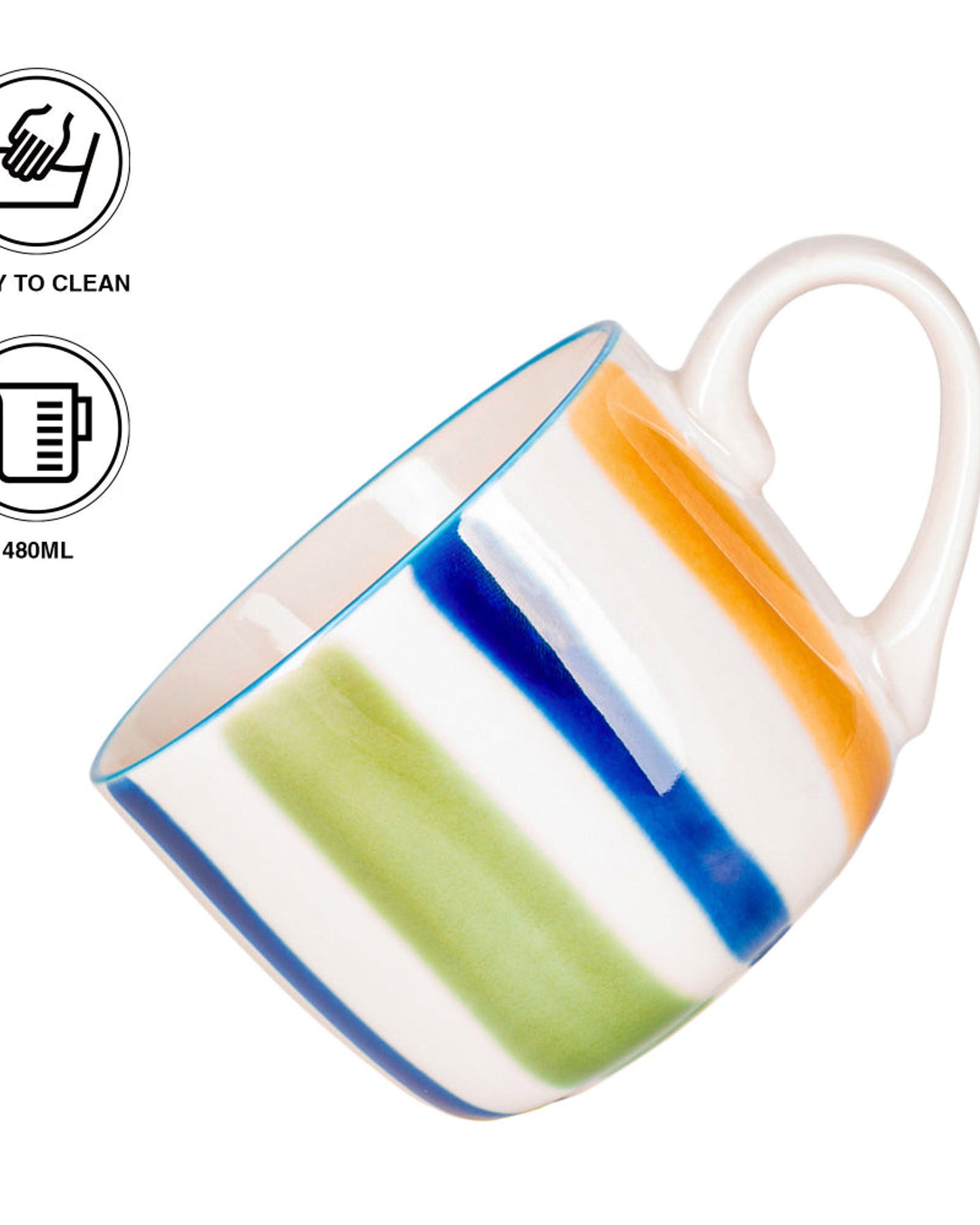 Fissman Cups Porcelain Elegant Design 2Pc 480ml