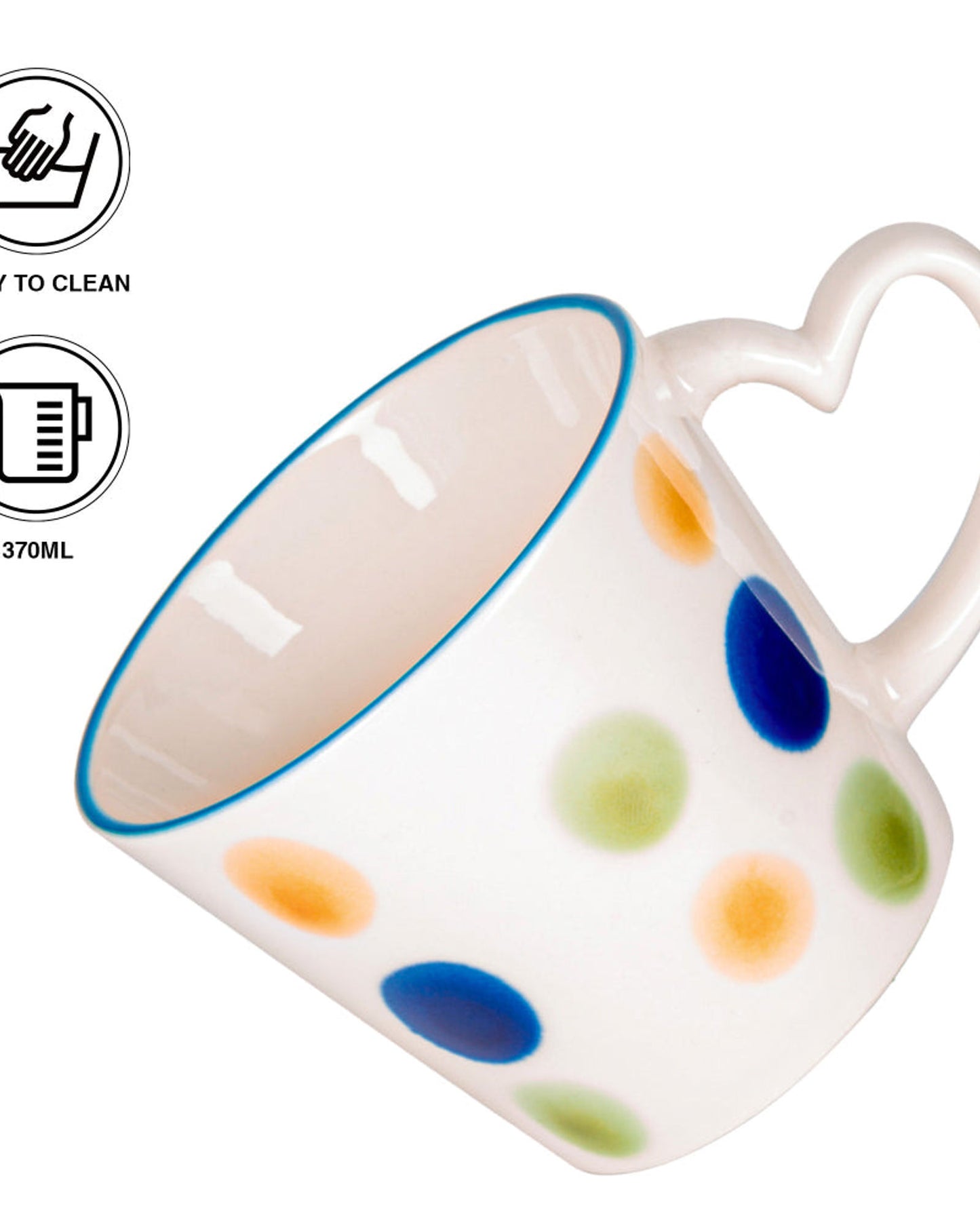Fissman Cups Porcelain Elegant Design 2Pc 370ml
