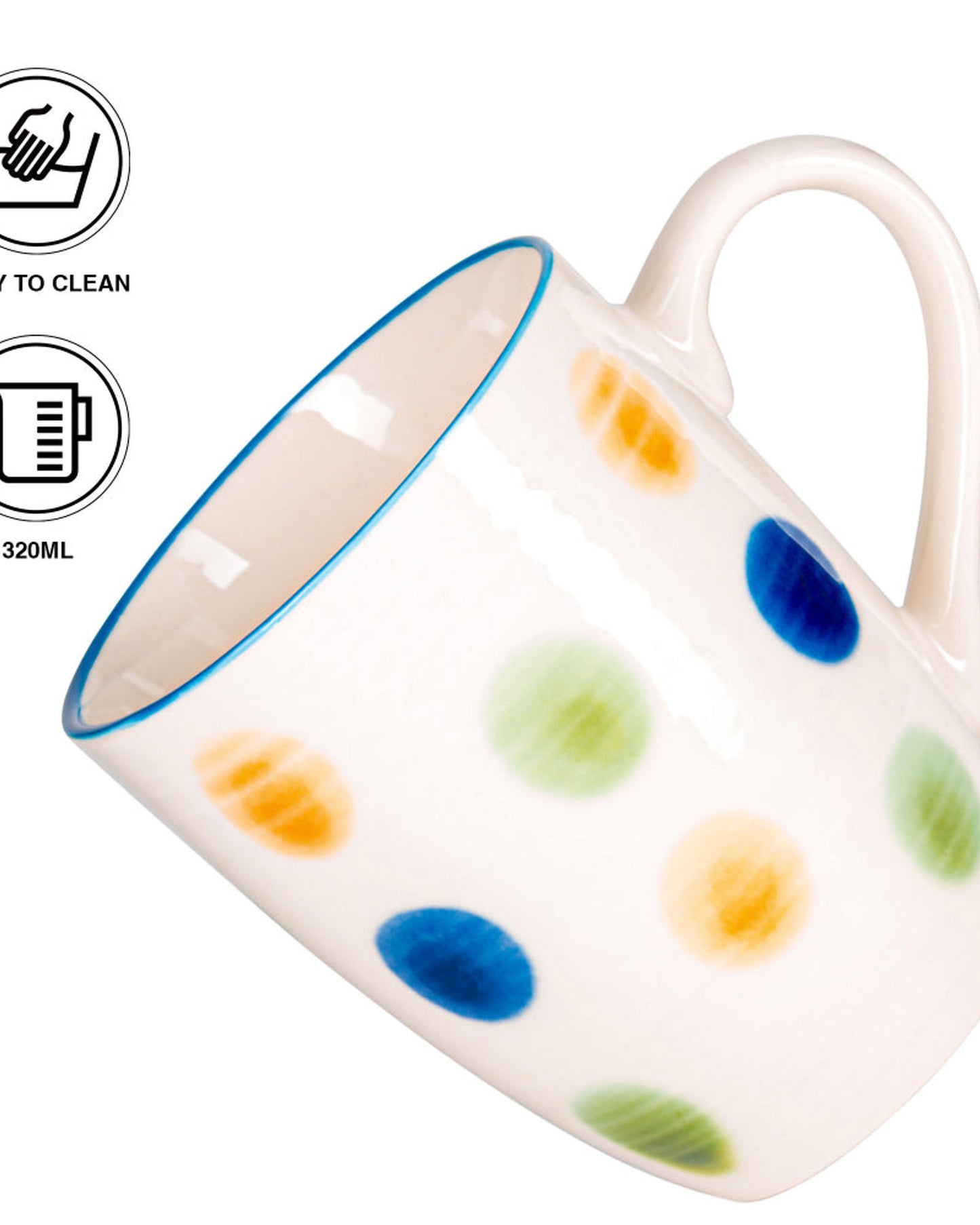 Fissman Cups Porcelain Elegant Design 2Pc 320ml