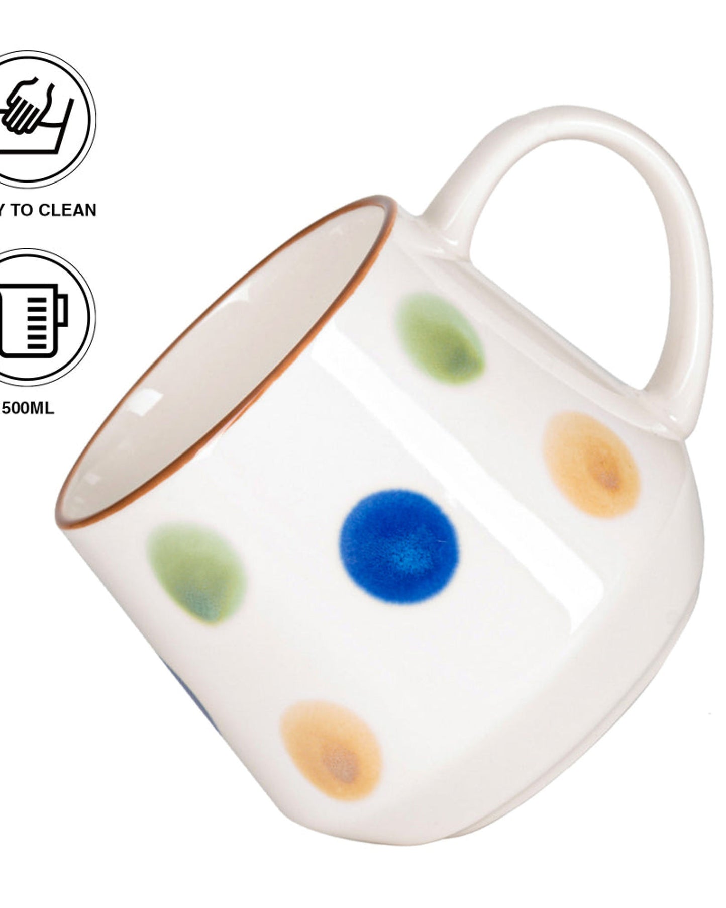 Fissman Cups Porcelain Elegant Design 2Pc 500ml