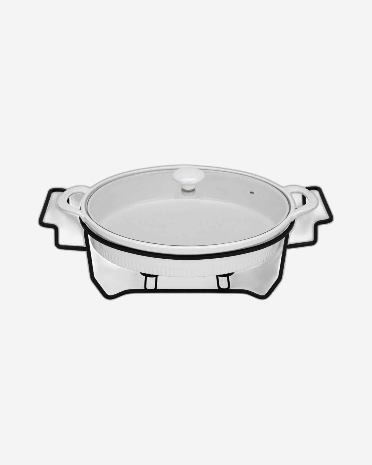 Fissman Chafing Dish Oval Porcelain 2.1L