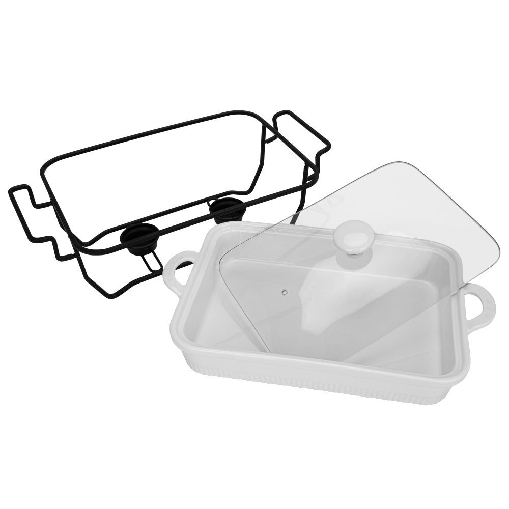 Fissman Chafing Dish Rectangular Porcelain 2.2L