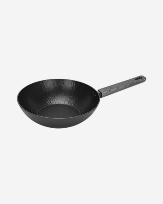 Fissman Wok Pan 28cm Aluminum With Induction Bottom Vela Rock Series Non-Stick Black/Silver