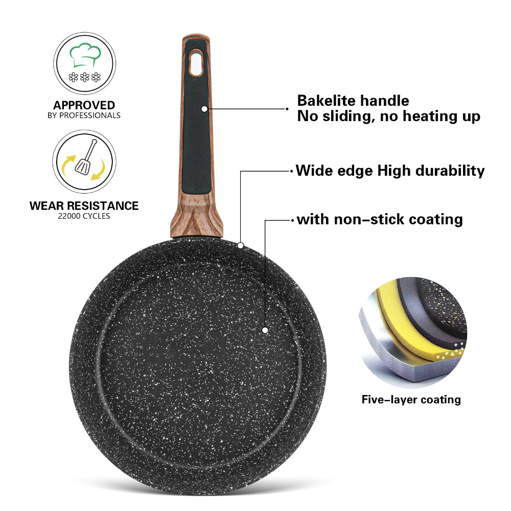 Fissman Deep Frying Pan 24cm Diamond Series Series With Induction Bottom (Aluminium With Non-Stick Coating)