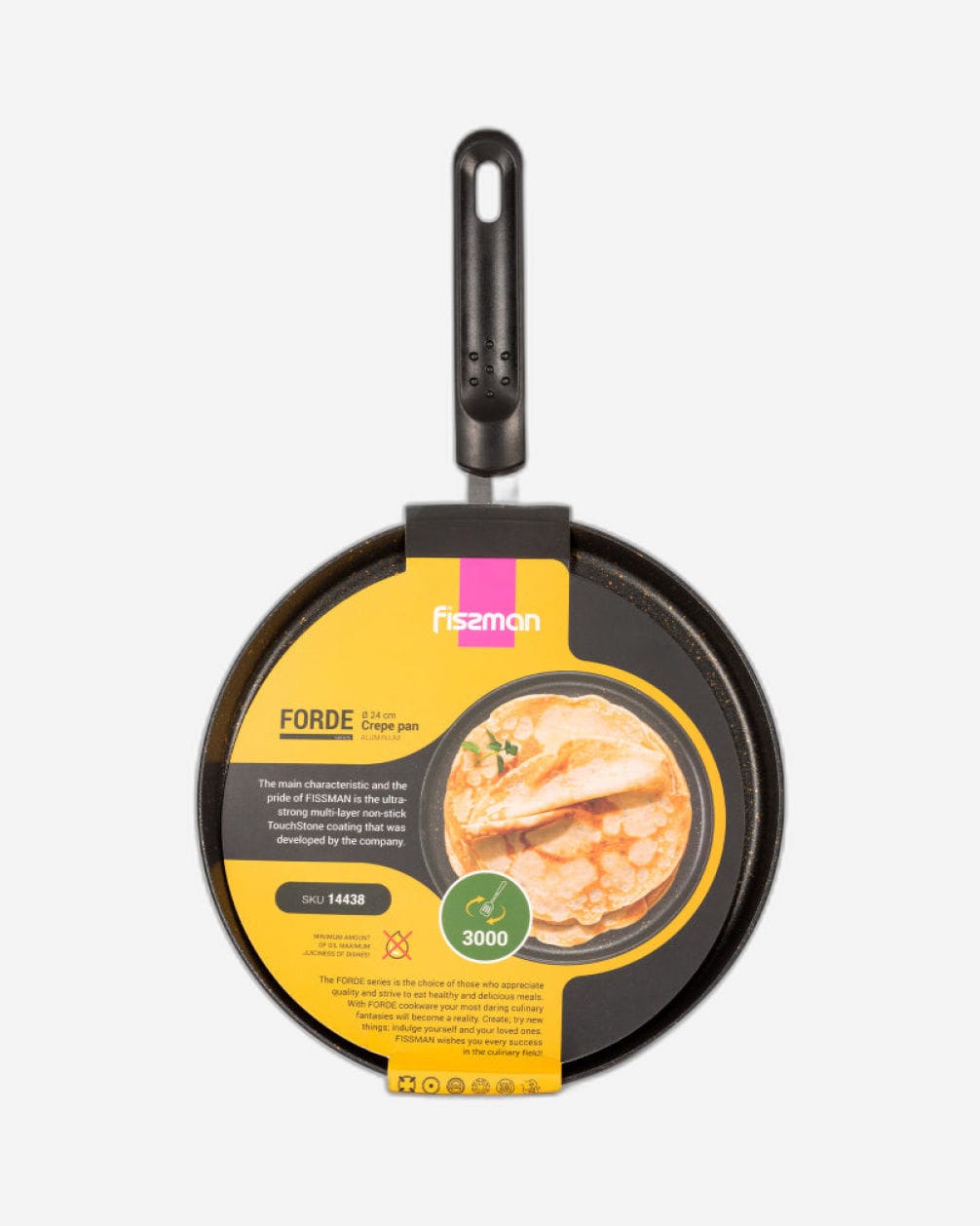 Fissman Crepe Pan Fiore Aluminum Non-Stick 24cm
