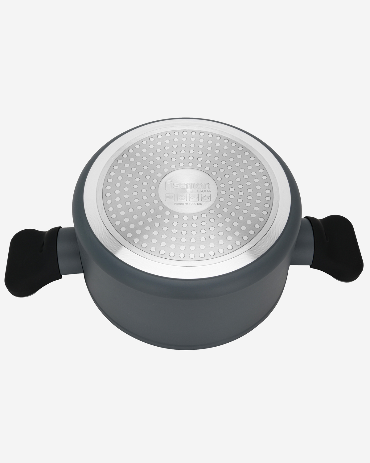 Fissman Stockpot Laura Aluminium Non-Stick 20cm 3L Glass Lid Induction