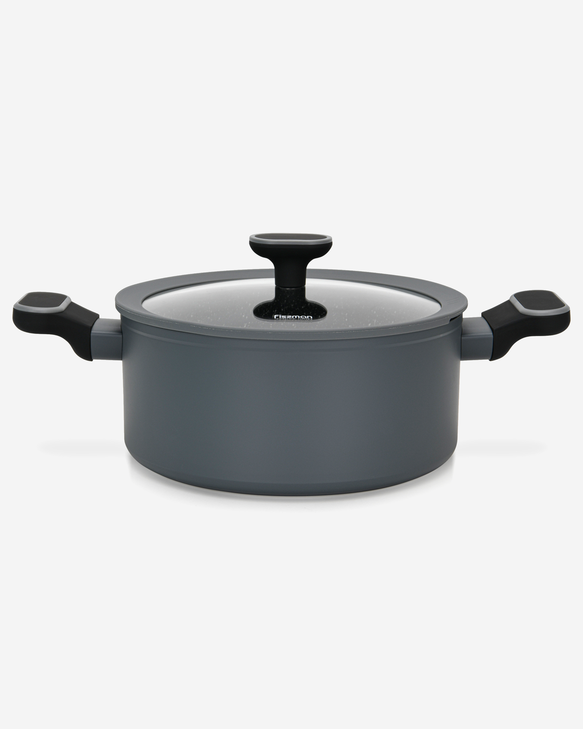 Fissman Stockpot Laura Aluminium Non-Stick 24cm 4.65L Glass Lid Induction