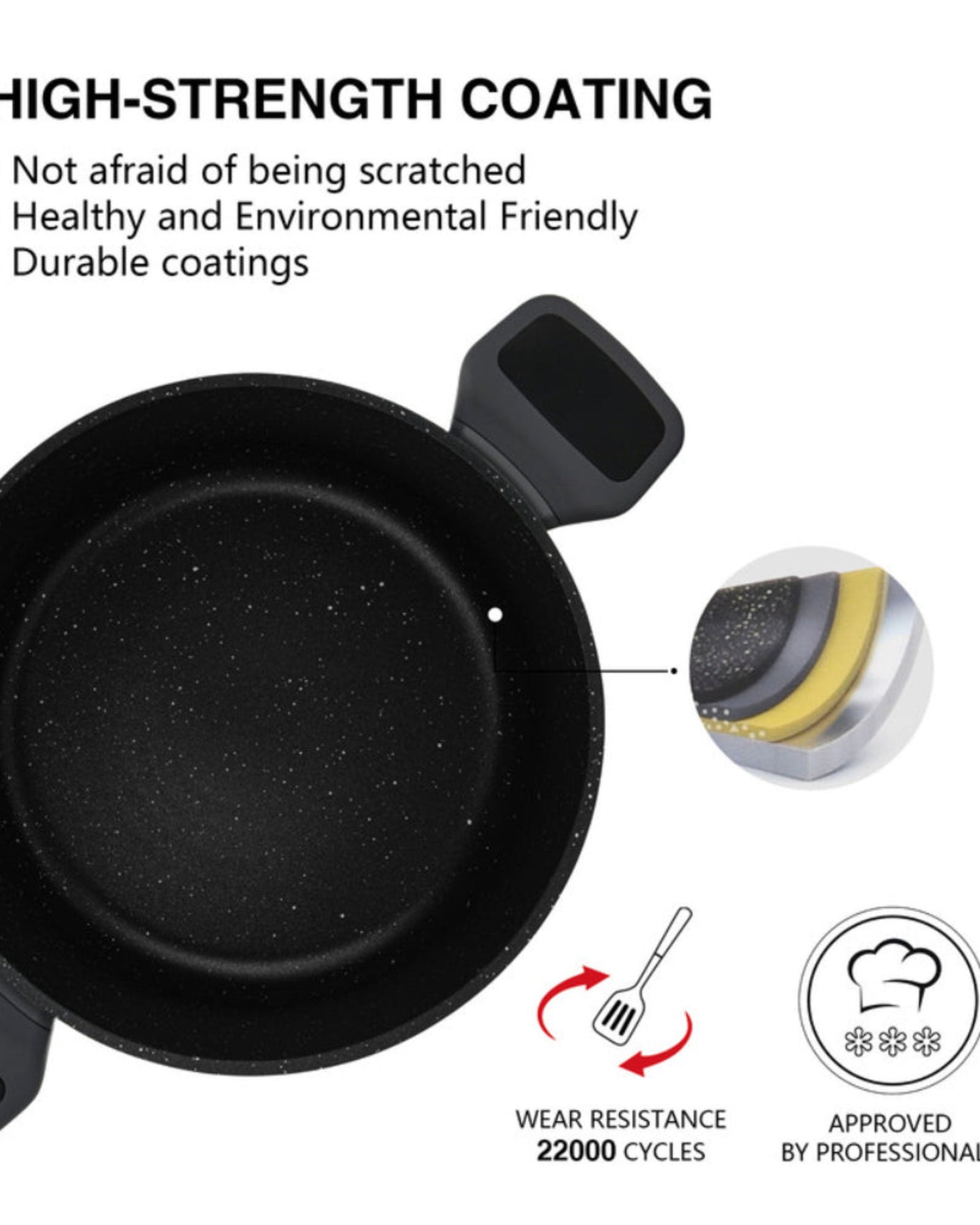 Fissman Stockpot Titanium Pro Aluminum 2.7L Lid