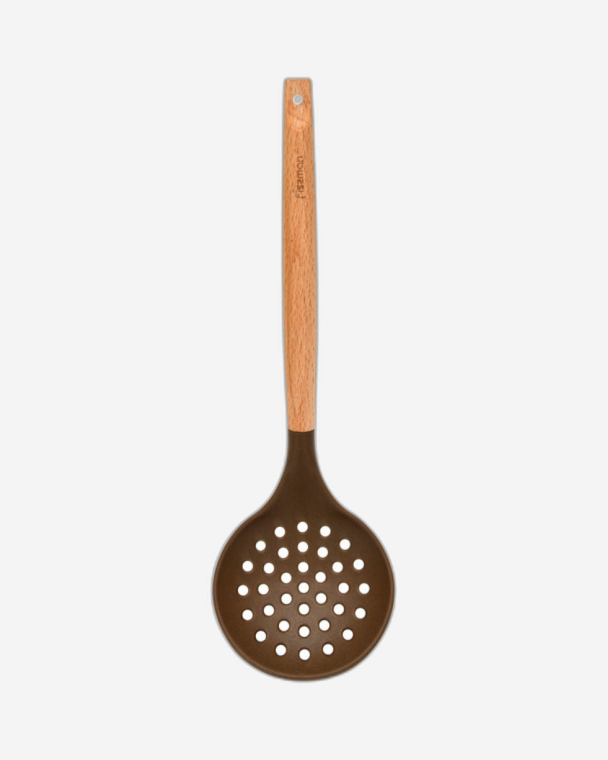 Fissman Chefs Tools Silicone Skimmer with Wooden Handle Brown/Beige 32.5 x 9.5cm