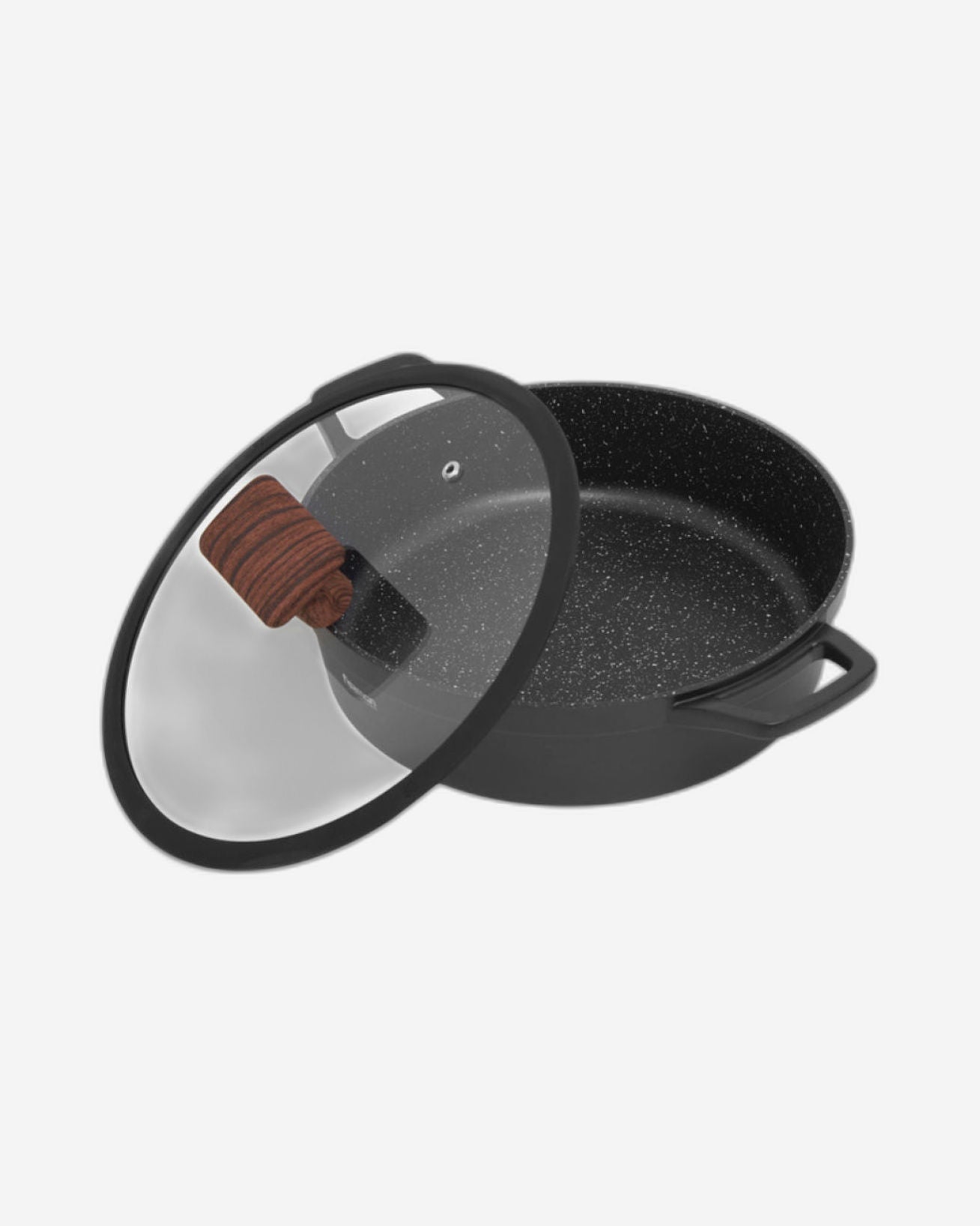 Fissman Shallow Casserole Filomena Series 28cm/3.5LTR with Glass Lid Aluminium with Non-stick Coating