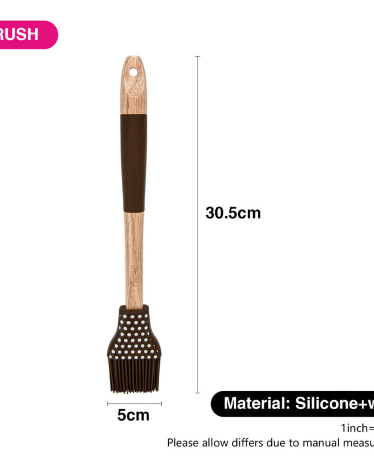 Fissman Chefs Tools Silicone Brush With Handle 30.5cm