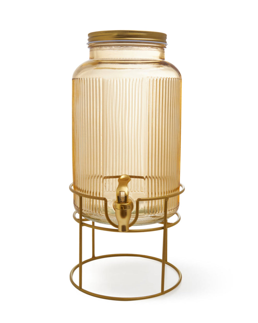 Fissman Glass Beverage Dispenser 5.8LTR with Metal Stand