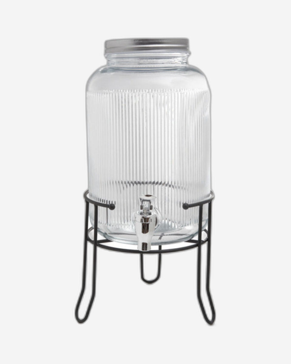 Fissman Beverage Dispenser 3.9LTR With Stand Glass