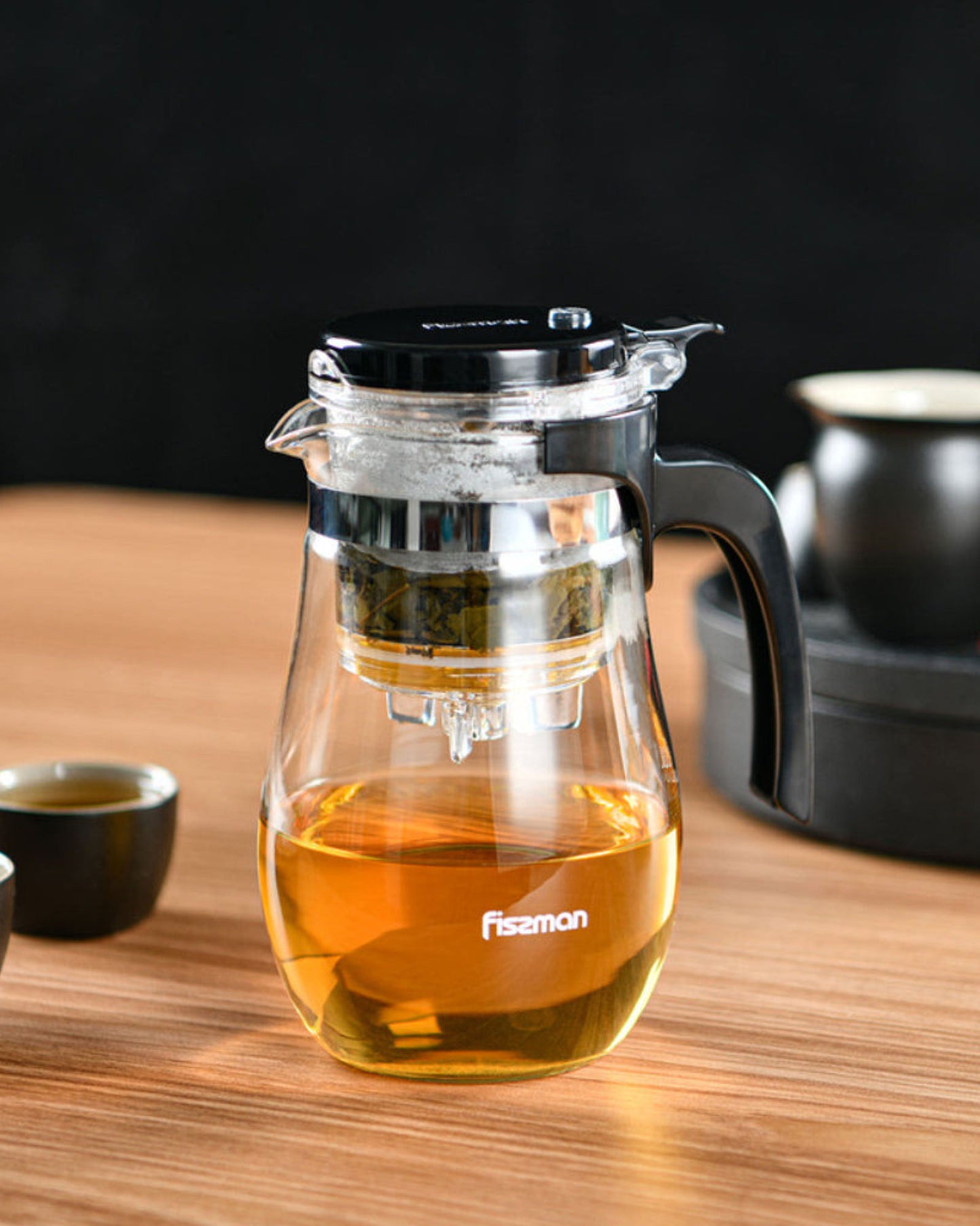 Fissman Tea Pot with Removable Infuser 550mL, Glass Teapot Gunfu Series