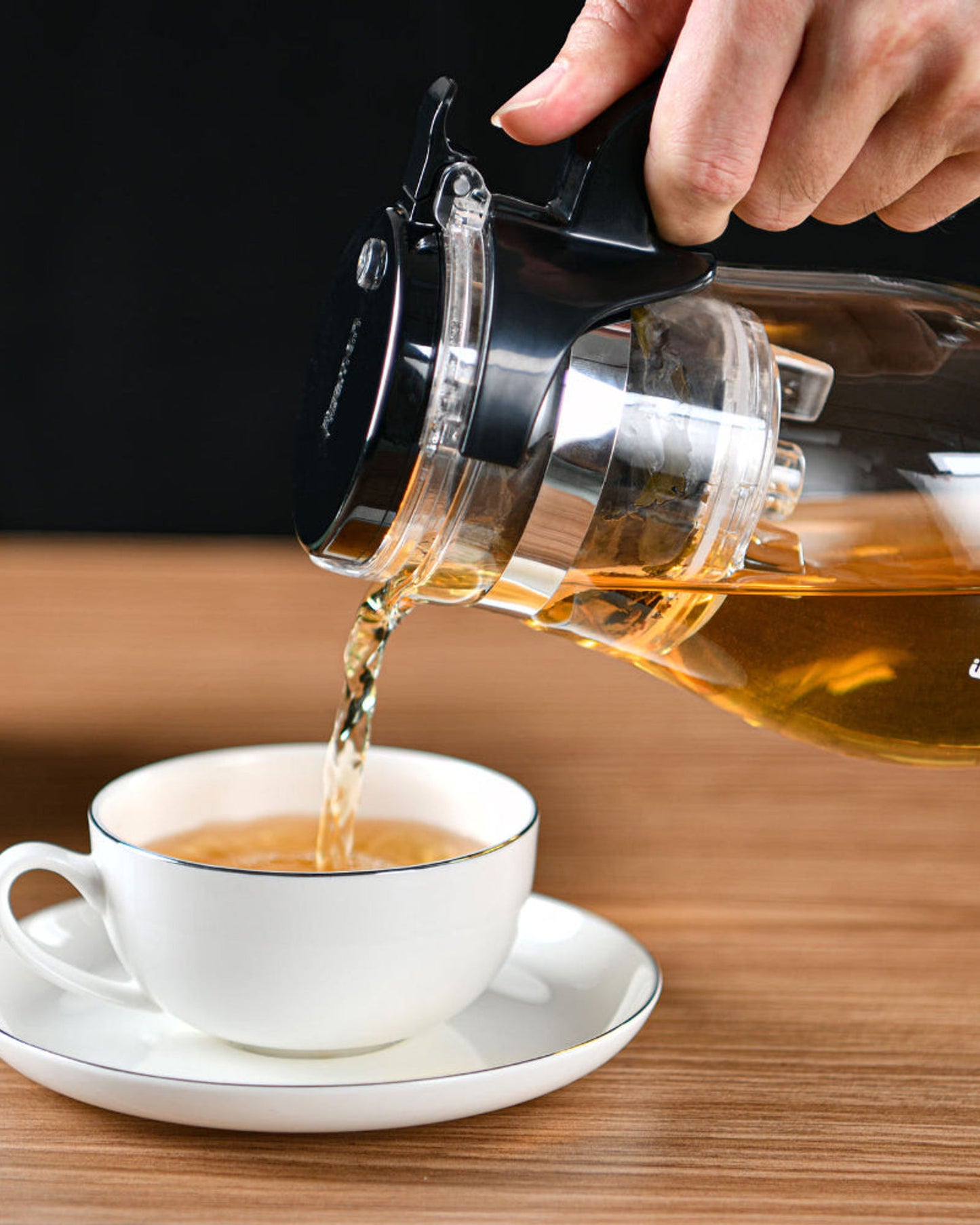 Fissman Tea Pot with Removable Infuser 550mL, Glass Teapot Gunfu Series