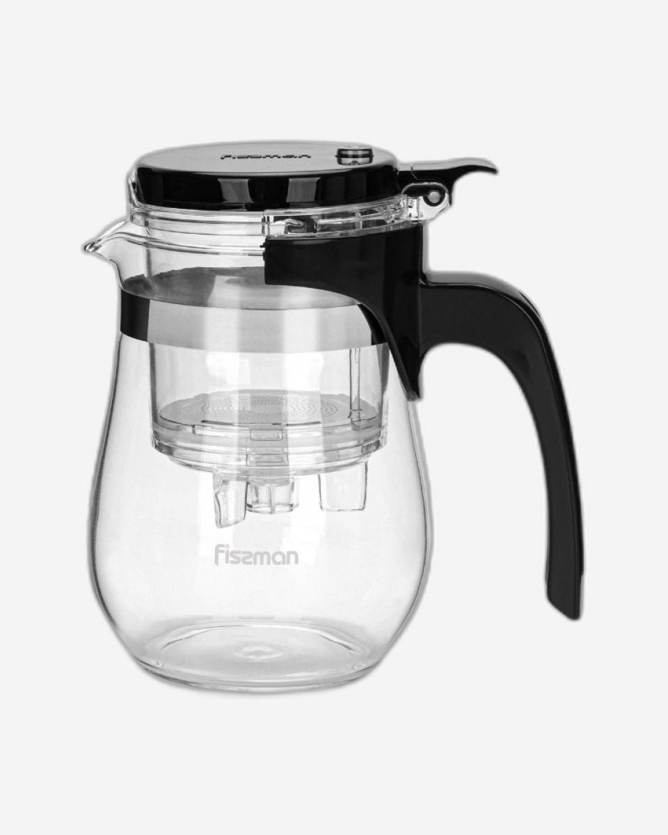 Fissman Tea Pot with Removable Infuser 550mL, Glass Teapot Gunfu Series