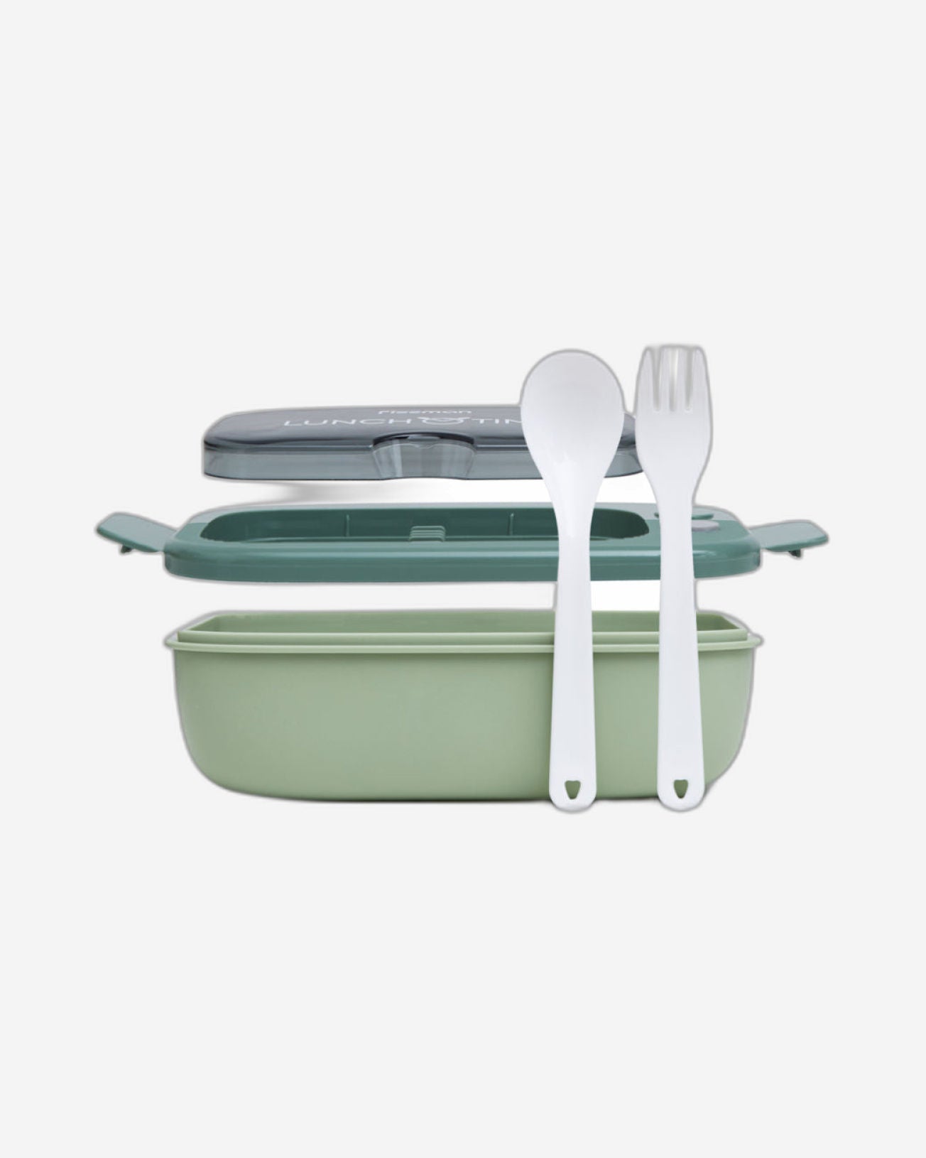 Fissman 2-Compartment Lunch Box 20.5cm/1000ml, Color Green Plastic