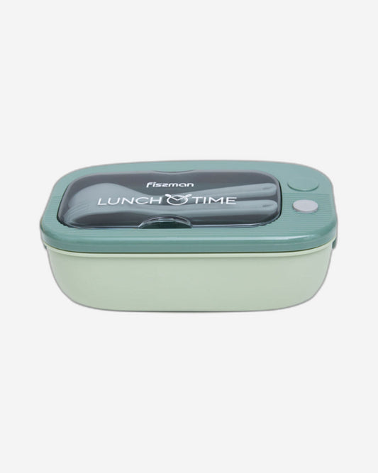 Fissman 2-Compartment Lunch Box 20.5cm/1000ml, Color Green Plastic