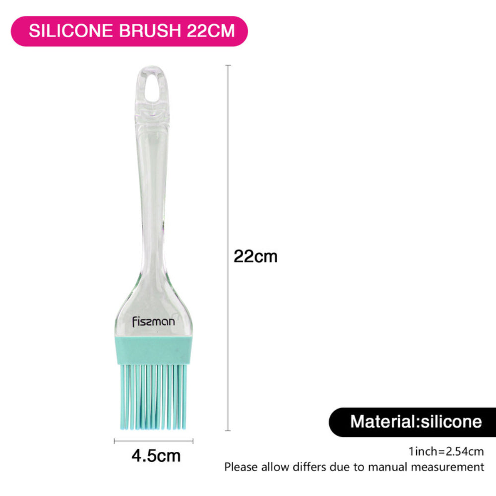 Fissman Brush With Transparent Handle Mint Green 22cm